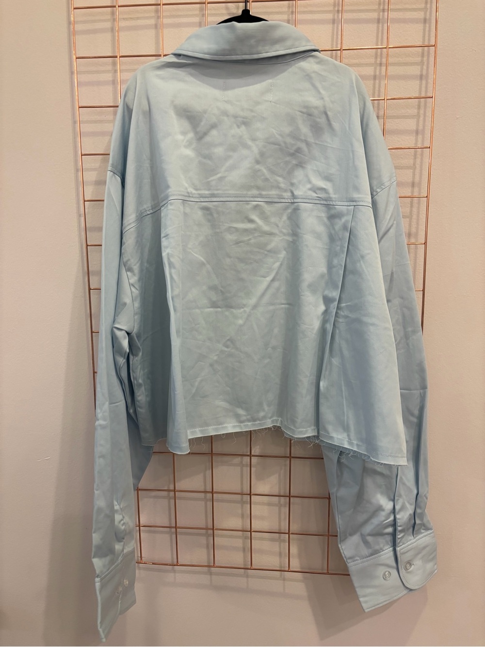 Katie J NYC Pale Blue Button-Down Shirt - Picture 3 of 3